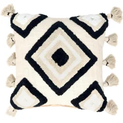 Coussin losanges noir et blanc