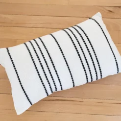Coussin veria 30x50 raye noir