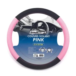 Couvre volant rose/noir