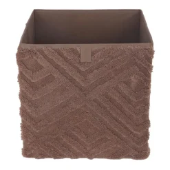 Cube de rangement chevron marron