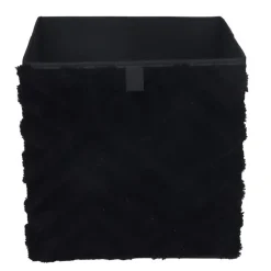 Cube de rangement chevron noir