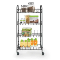 Desserte a roulettes 4 niveaux