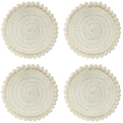 Dessous de verre rond naturel x4