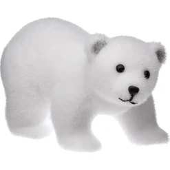 Dk plf ours blanc 4pattes 21cm