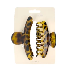 Duo pince cheveux leopard