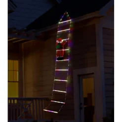 Echelle avec pere noel led 2.9m