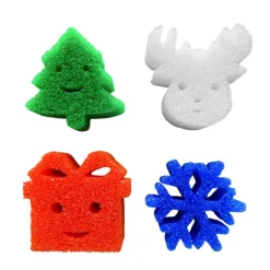 Eponge scrub noel x4