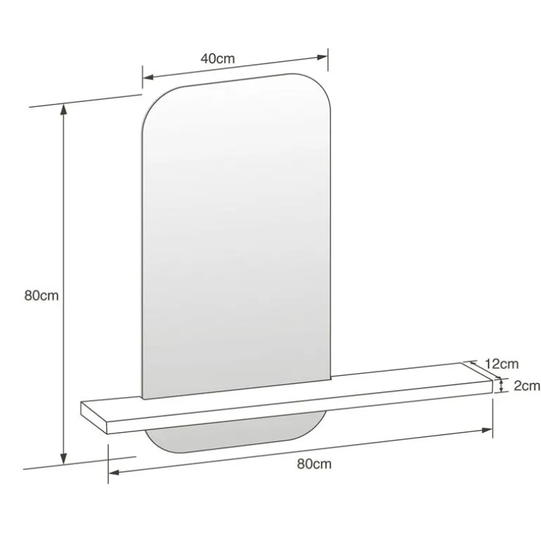 Etagere mural avec miroir