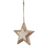 Etoile en bois et avec paillette