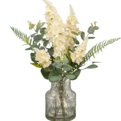 Fleurs artificielles vase strie