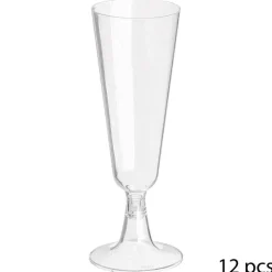 Flute a champagne x12 plastique