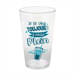 Gobelet ecocup a moitie plein
