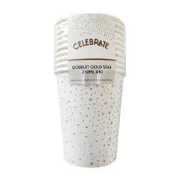 Gobelet gold star 210ml x10