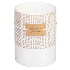 Grande bougie ceramique texturee