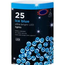 Guirlande 25 led bleu glace