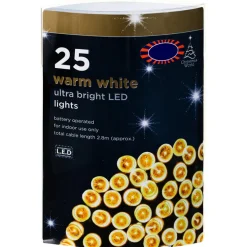 Guirlande 25 led a piles blanc c