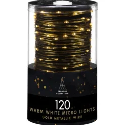 Guirlande 120 micro led or-blanc