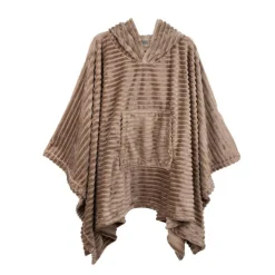 Hoody capuche embosse mokka