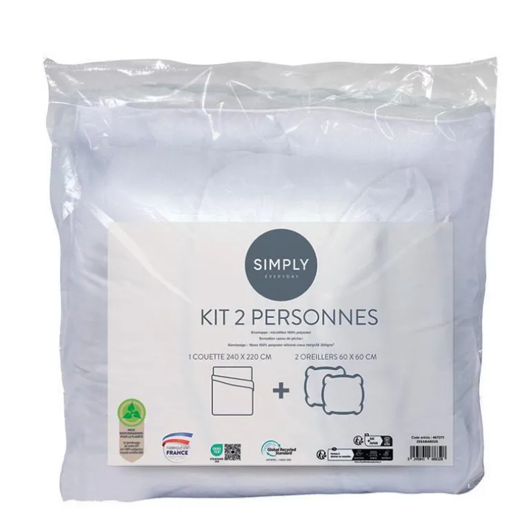 Kit couette 2 personnes 240x220
