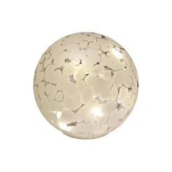 Lampe boule led ecailles blanc
