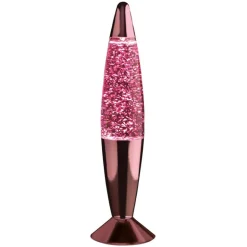 Lampe lave a paillettes roses