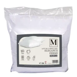 Lot 2 oreillers fermes 60x60