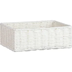 Lot 2 paniers tresses blanc