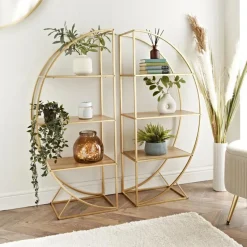 Lot de 2 etageres demi lune