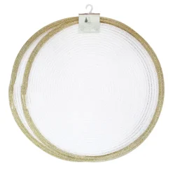 Lot de 2 sets de table blanc