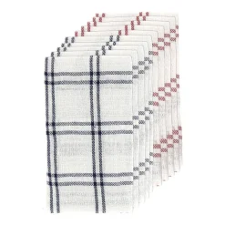 Lot x10 torchons gros carreaux
