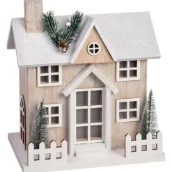 Maison blanche en bois led avec