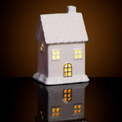 Maison blanche et doree avec led