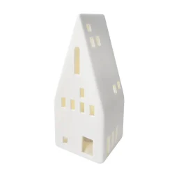 Maison ceramique blanc led mediu