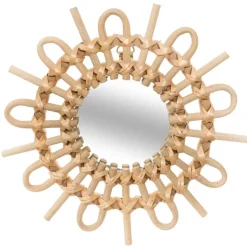 Miroir rotin soleil x3