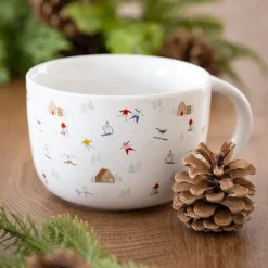Mug blanc motif ski