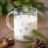 Mug en verre motif ski