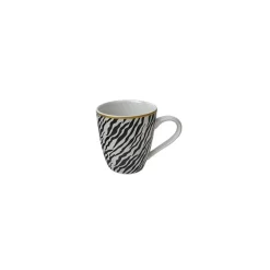 Mug leopard/zebre lisere gold