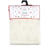 Nappe noel creme motif doree