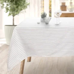 Nappe rayee 140*240cm ass bl/bg