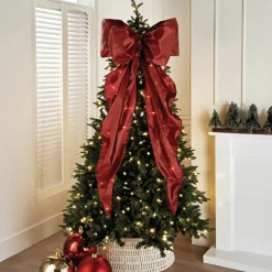 Noeud xl rouge satin