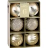 Pack 6 boules noel luxe champagn