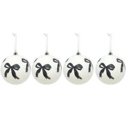 Pack de 4 boules 10cm blanc nAud