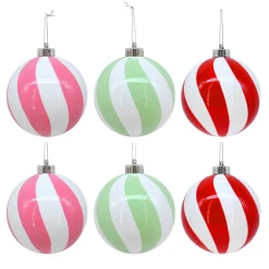 Pack de 6 boules 12cm multi coul