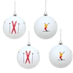 Pack de 4 boules 10cm rainbow