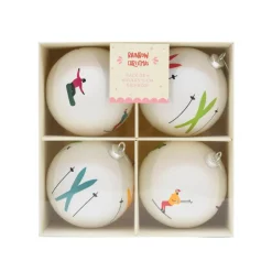 Pack de 4 boules 10cm rainbow