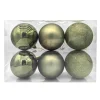 Pack de 6 boules 15cm vert