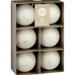 Pack de 6 boules lux blanc et do