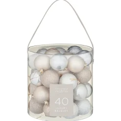 Pack de 40 boules 50mm champagne