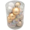 Pack de 20 boules 60mm champagne