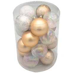 Pack de 20 boules 60mm champagne